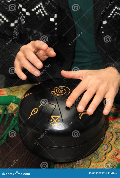 Musical Instrument Hang Drum. Hapi Drum Stock Photo - Image of musical ...