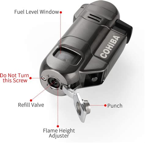 Buy Torch Butane Lighter, Triple 3 Jet Flame Refillable Lighter, Gray ...