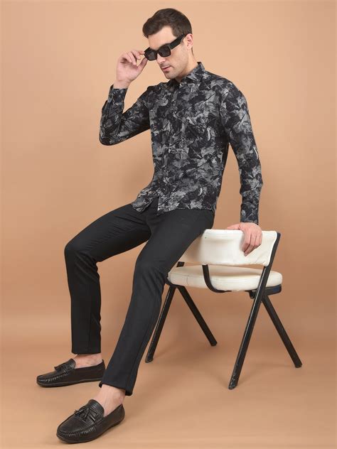 Black Floral Print Shirt – Crimsoune Club
