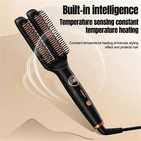 Straightening Brush One-Step Heated Straightener Flat Iron For Smooth ...
