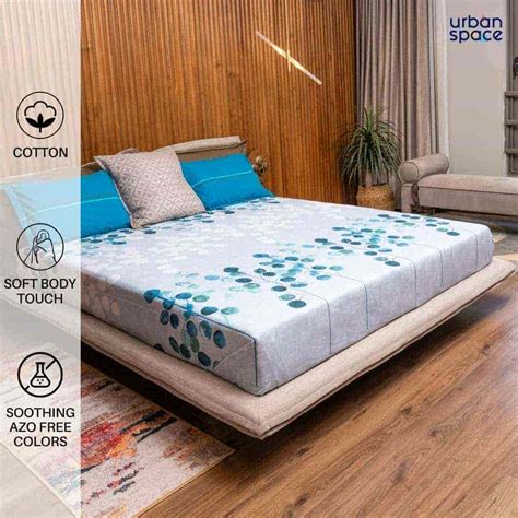 floral green cotton double bedsheet