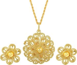 MissMister Brass Gold-plated Gold Jewellery Set Price in India - Buy ...