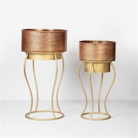 Buy VEDAS Metal Planter with Stand from Vedas at just INR 7599.0