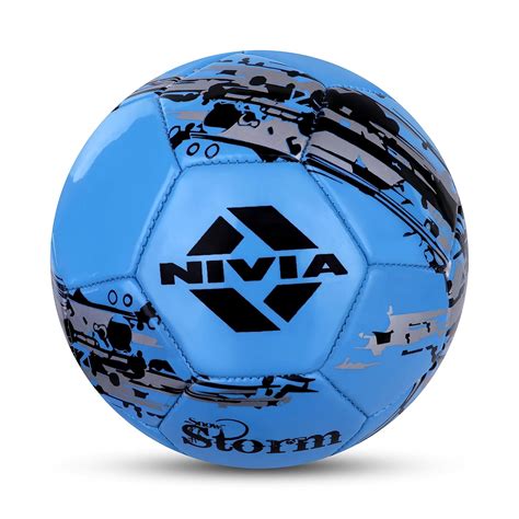Buy Nivia Snow Storm Machine Stitched Football, Size 5 (Blue) Online at ...