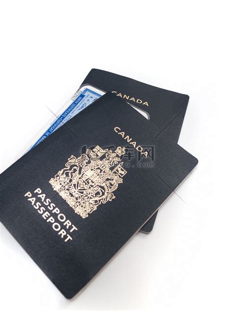 加拿大护照和出生证明高清摄影大图-千库网
