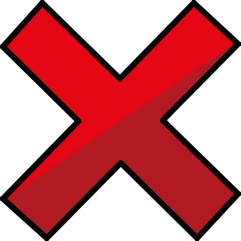 Red X - Free vector clipart images on creazilla.com