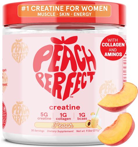 Amazon.com: Peach Perfect Creatine Monohydrate Powder, Glute Builder Creatine for Women with ...