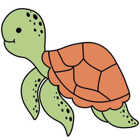 Sea Turtle Cartoon Drawing