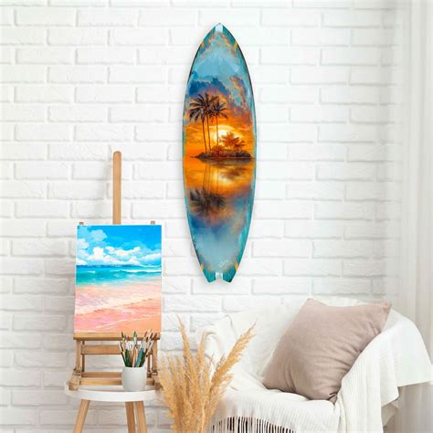 Highland Dunes Handcrafted Surfboard Wall Decor For Beach House ...