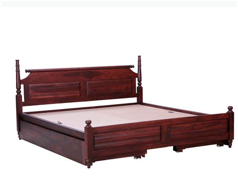 Buy Calgary Solid Wood King Bed With Storage Drawers Online on Furniselan