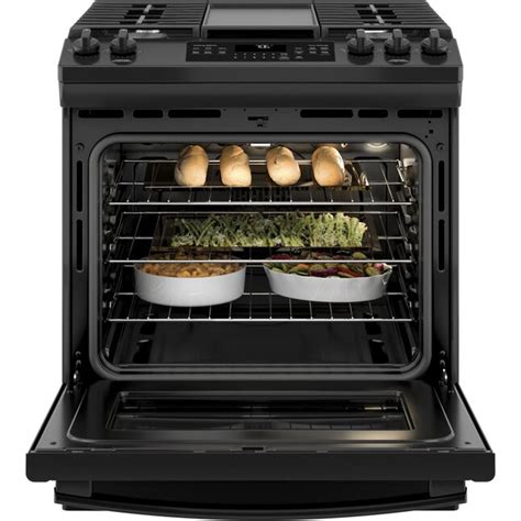 GE 30-in 5 burners 5.6-cu ft Convection Oven Slide-In Natural Gas Range ...