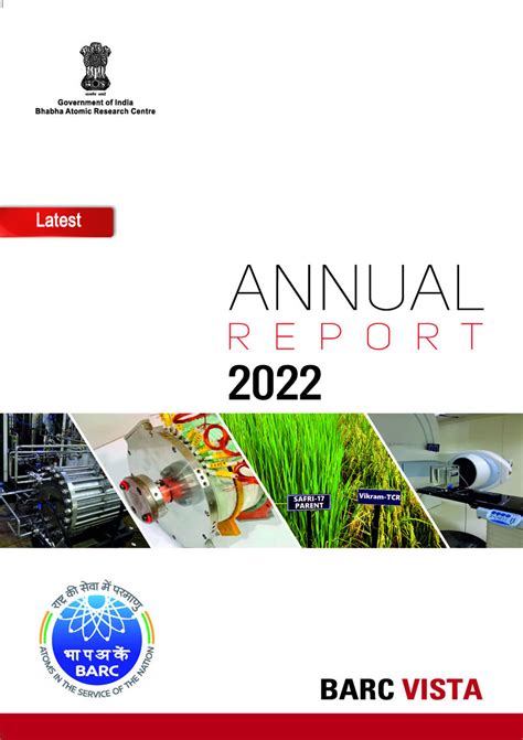 BARC VISTA: Annual Report Publication - Bhabha Atomic Research Centre ...