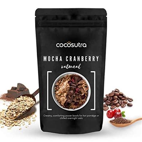 COCOSUTRA Oatmeal - Mocha Cranberry | 100% Natural & Vegan | No Sugar ...