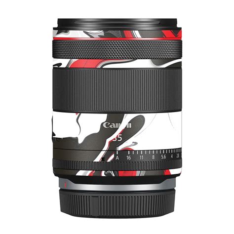 Scarlet and White Motion Canon RF 35mm F/1.4 VCM Camera Lens Skin