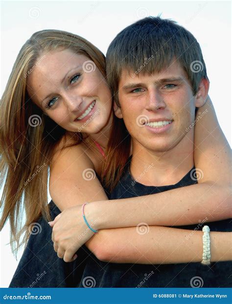 Happy teen couple faces stock image. Image of healthy - 6088081