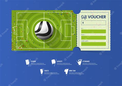 Tickets template design for football or soccer match | Premium Vector