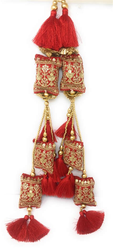 Red Side Latkan for Lehenga - Set of 2 | Buy Online | Inhika.com
