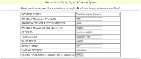PNS / PRNS Online Payment System - 2021