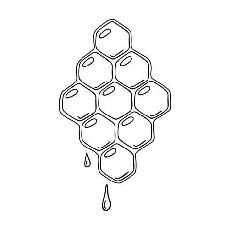 Premium Vector | Hand drawn honeycomb