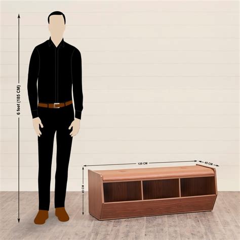 Buy Helios Razan Bench with Storage - Brown from Helios by Home Centre ...