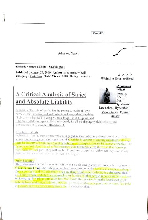 Strict and Absolute liability - pdf) Advanced Search Published : August ...