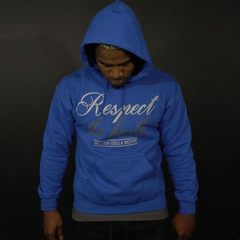 Respect The Hustle - Royal Blue Hoodie Sweatshirt – Million Dolla Motive