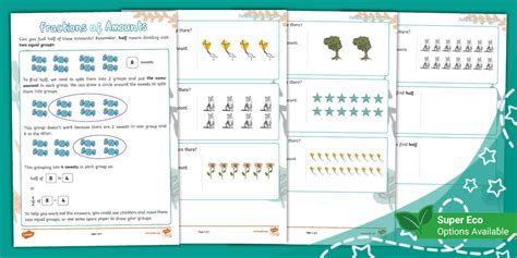 Introducing Fractions of Amounts - Finding Half