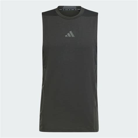 adidas Designed-for-Training 3-Stripes Tank Top - Black | adidas India