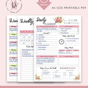 Buy Digital Planner Daily Planner Printable Planner Daily Organizer ...