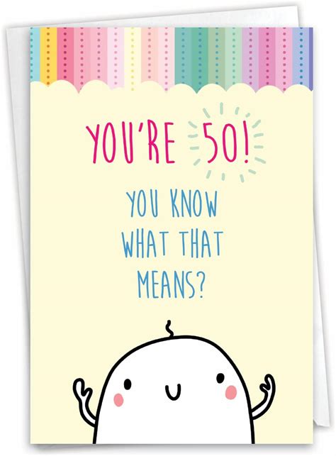 Amazon.com : Fact 50Th Birthday Card, Funny Facts Card For 50 Year Old ...