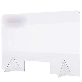 SIGNOOGLE Clear Acrylic Sneeze Guard, Protective Barrier Against ...
