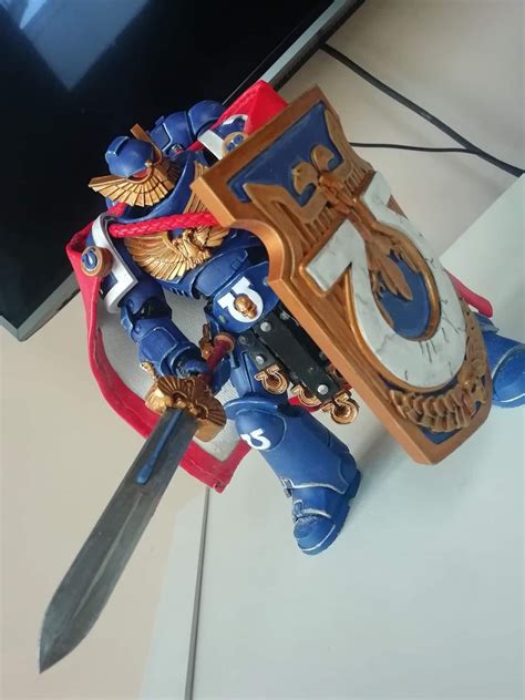 Ultramarine Victrix Honour Guard, (7 inch Mcfarlane custom space marine ...