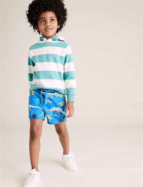 Buy Organic Cotton Dinosaur Skeleton Shorts at Marks & Spencer