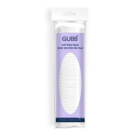 GUBB Hypoallergenic 100% Cotton Pads For Face Cleansing & Makeup ...