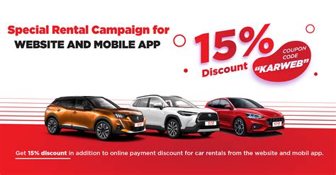 Special car rental campaign for website and mobile application Car ...