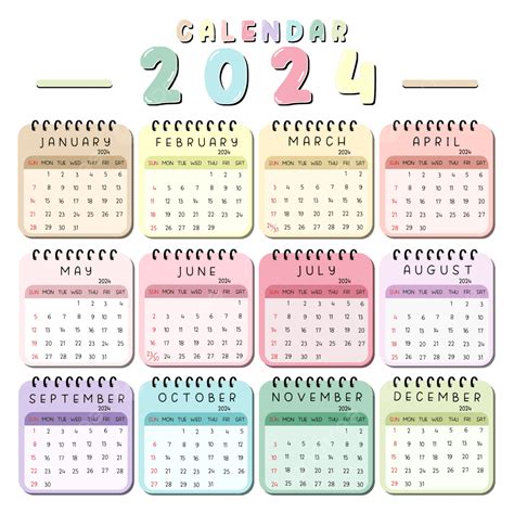2024 Calendar Clip Art Free