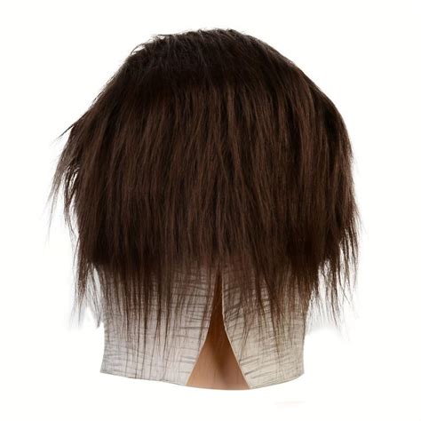 Men's Latex Christmas Mask Gray Face Head Cover Cosplay Dress Up Party ...