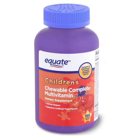 Equate Children's Complete Chewable Multivitamin Ingredients at Marvin ...