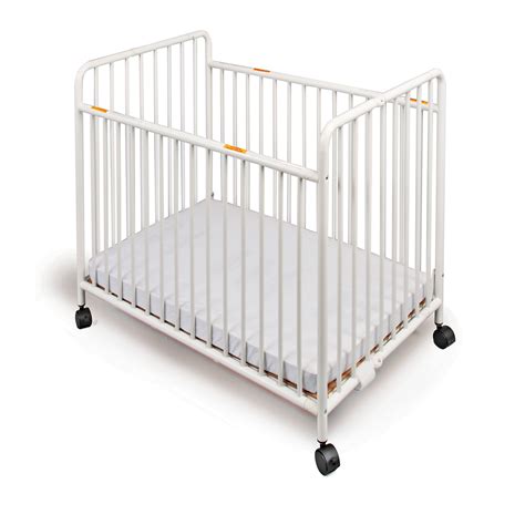 Compact StowAway™ EasyRoll™ Folding Crib w/ 4" Casters (Foam Mattress ...