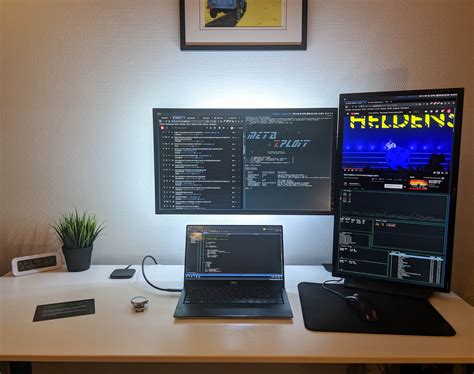 Image result for Laptop Desktop Setup Dual Monitor