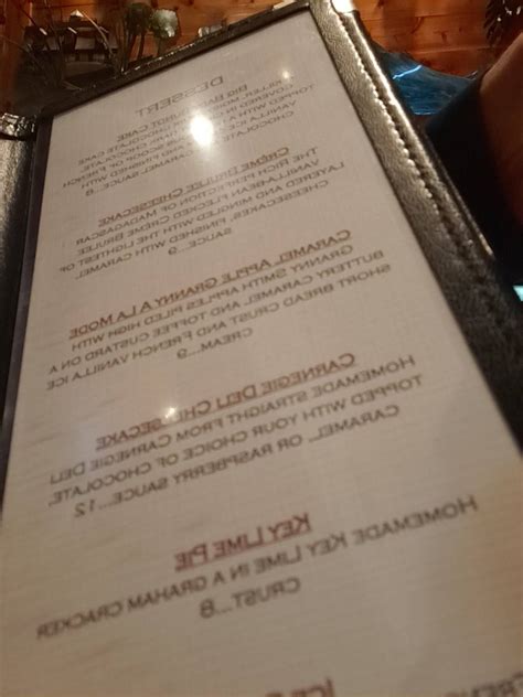 Menu at The Boundary House Restaurant, Calabash