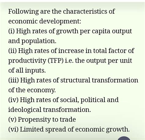 Explain the meaning of economic development and also explain its ...