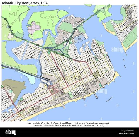 Atlantic city new jersey map Stock Vector Images - Alamy