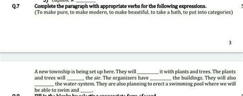 complete the paragraph with appropriate verbs for the following ...