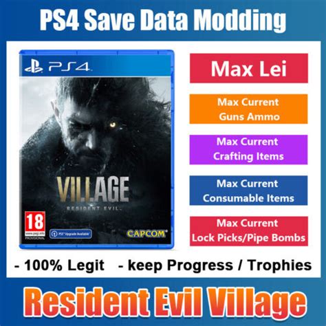 Resident Evil Village PS4 Save Data Mod Service India | Ubuy