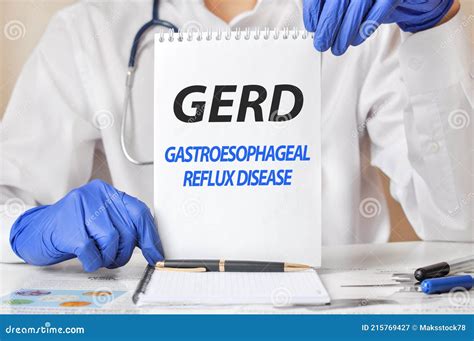 Doctor Holding a Tablet with Text: Gerd - Gastroesophageal Reflux Disease, Medical Concept Stock ...