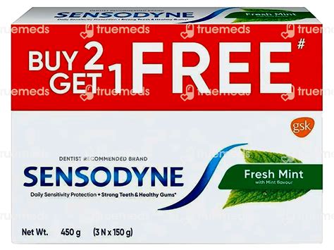 Sensodyne Fresh Mint Buy 2 Get 1 Free Toothpaste 150 Gm Pack Of 3 ...