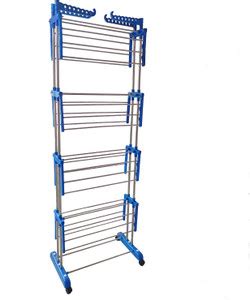 TNC Steel, Plastic, Aluminium Floor Cloth Dryer Stand T-CDS-B2SS-4 TIER ...