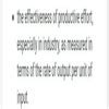 Define productivity. state the objectives and types of productivity ...