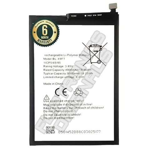 FLIPTRONICS ORIGINALS® BL-49FT Battery for Tecno Spark Go 2020 /Spark 5 ...